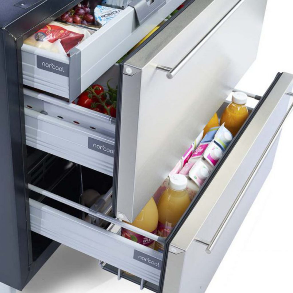 Norcool Einbau Kühlschrank mit Schubladen aus Edelstahl G3